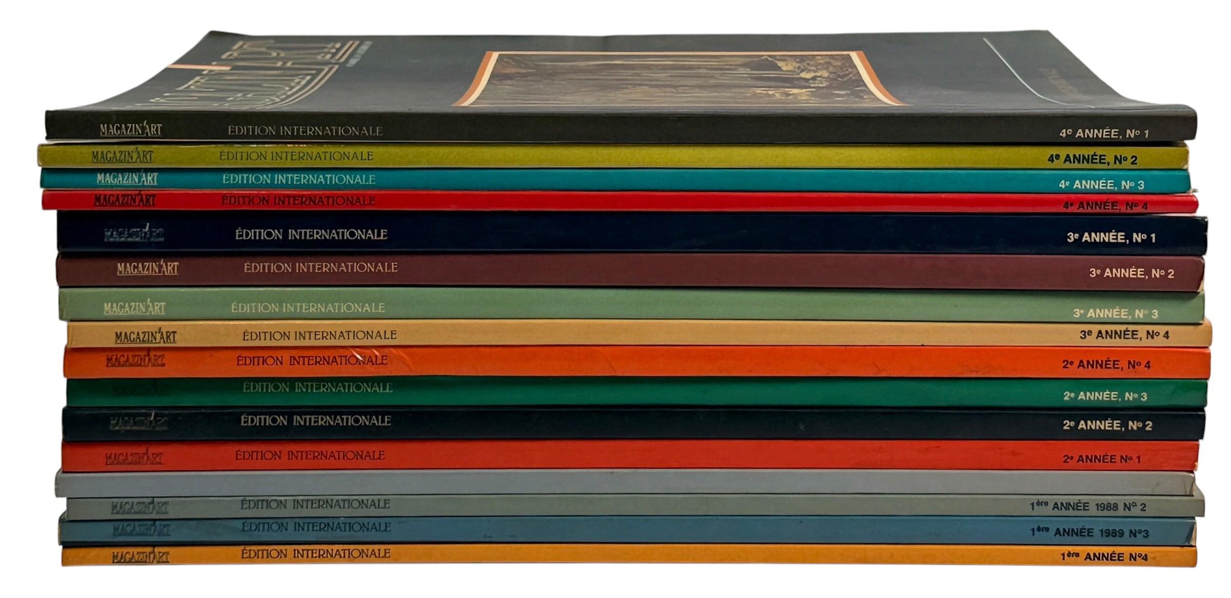 Vintage Magazin’Art collection of 16 early issues featuring Quebec and Canadian artists, galleries, exhibitions and richly illustrated fine art.