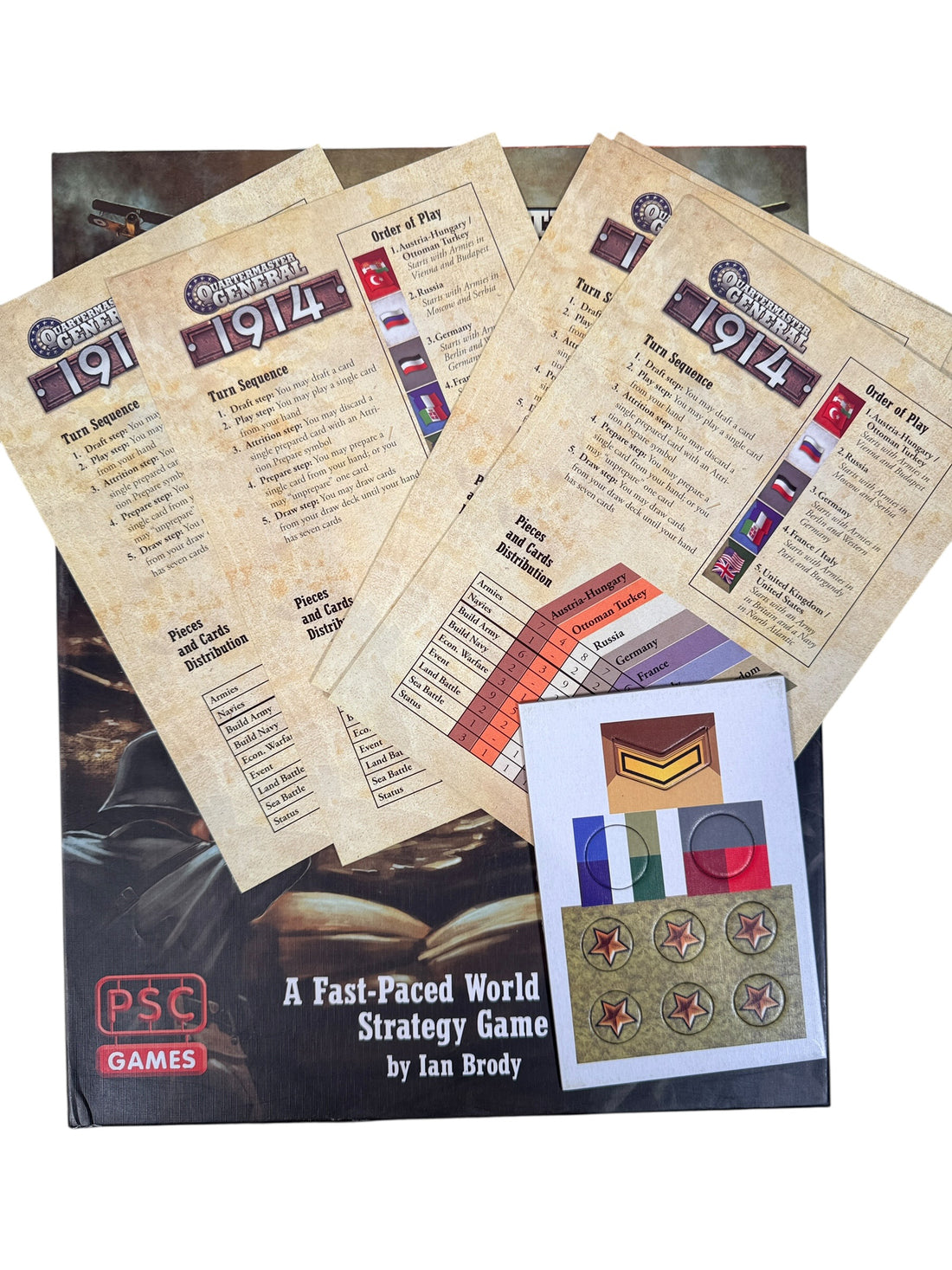 Quartermaster General 1914, jeu de plateau stratégique de la Première Guerre mondiale, par Ian Brody
