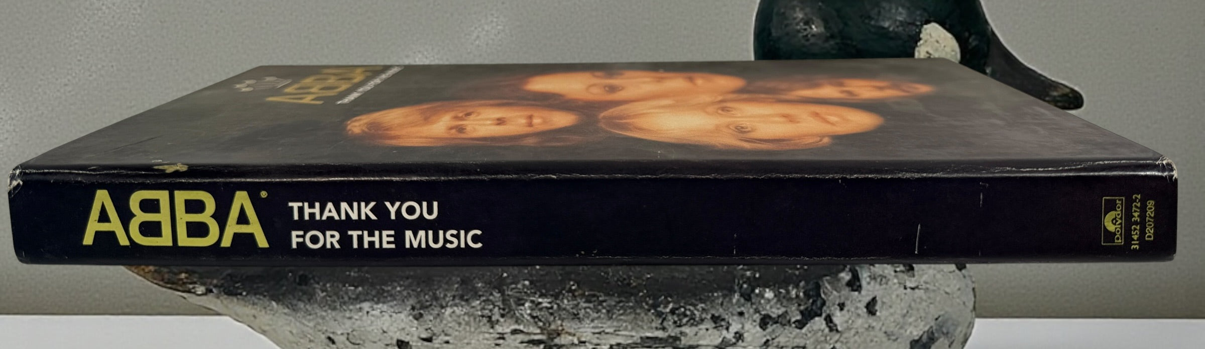 ABBA Thank You for the Music 1994 4-CD BMG box set with illustrated booklet, rarities and B-sides. Complete vintage USA edition with unverified writing.
