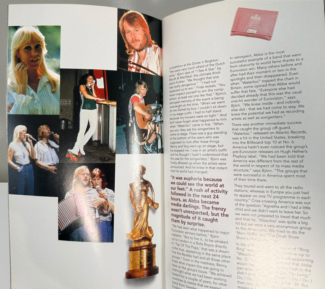 ABBA Thank You for the Music 1994 4-CD BMG box set with illustrated booklet, rarities and B-sides. Complete vintage USA edition with unverified writing.