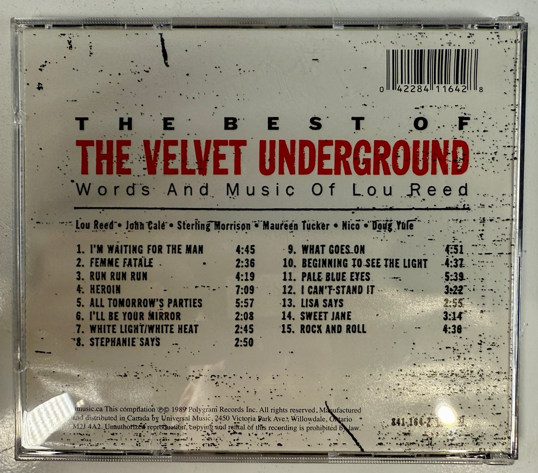1989 Velvet Underground CD – Best Of Lou Reed Songs