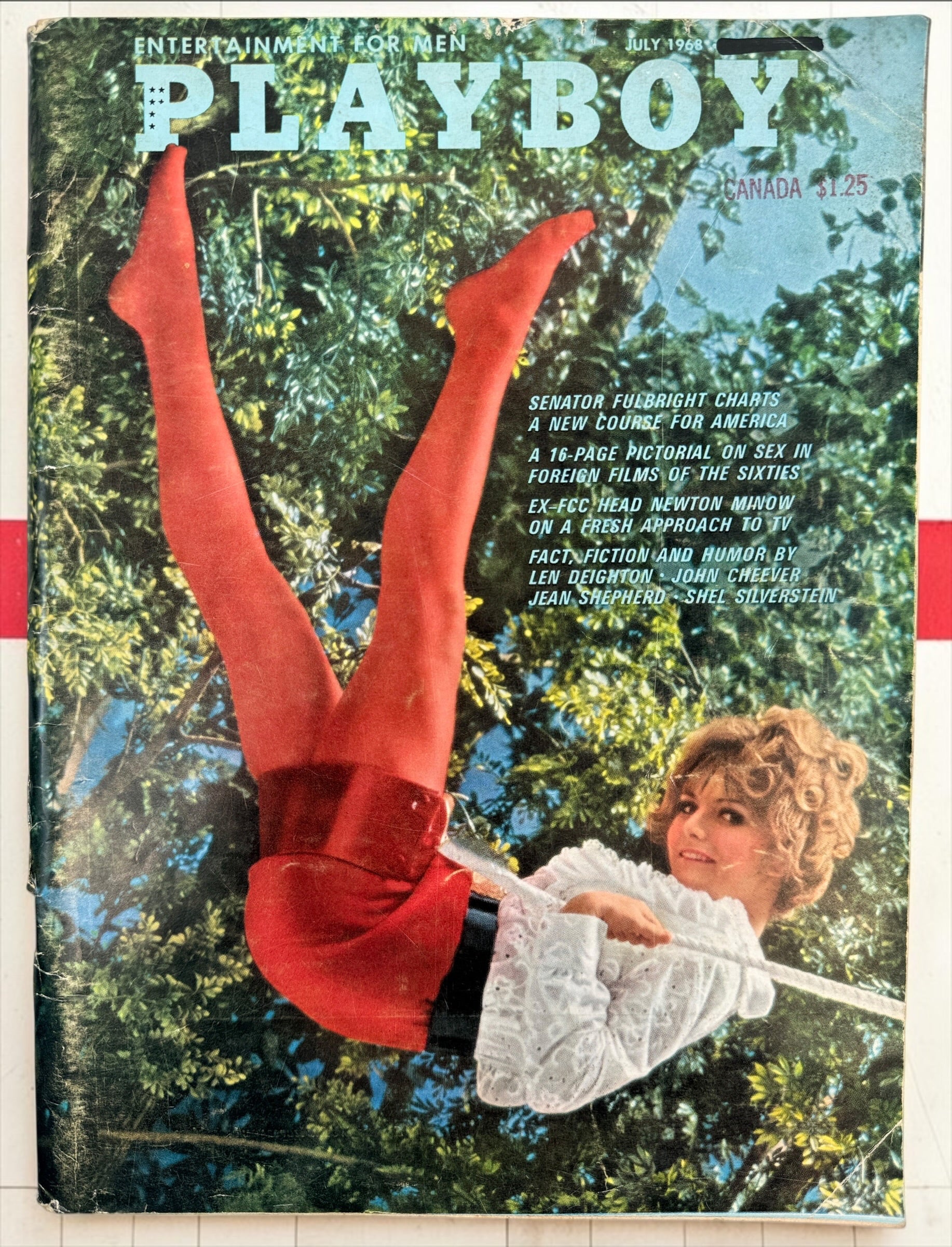 Vintage July 1968 Playboy Magazine featuring Sophia Loren, Paul Newman interview and Playmate Melodye Prentiss. Original Canadian-priced issue.