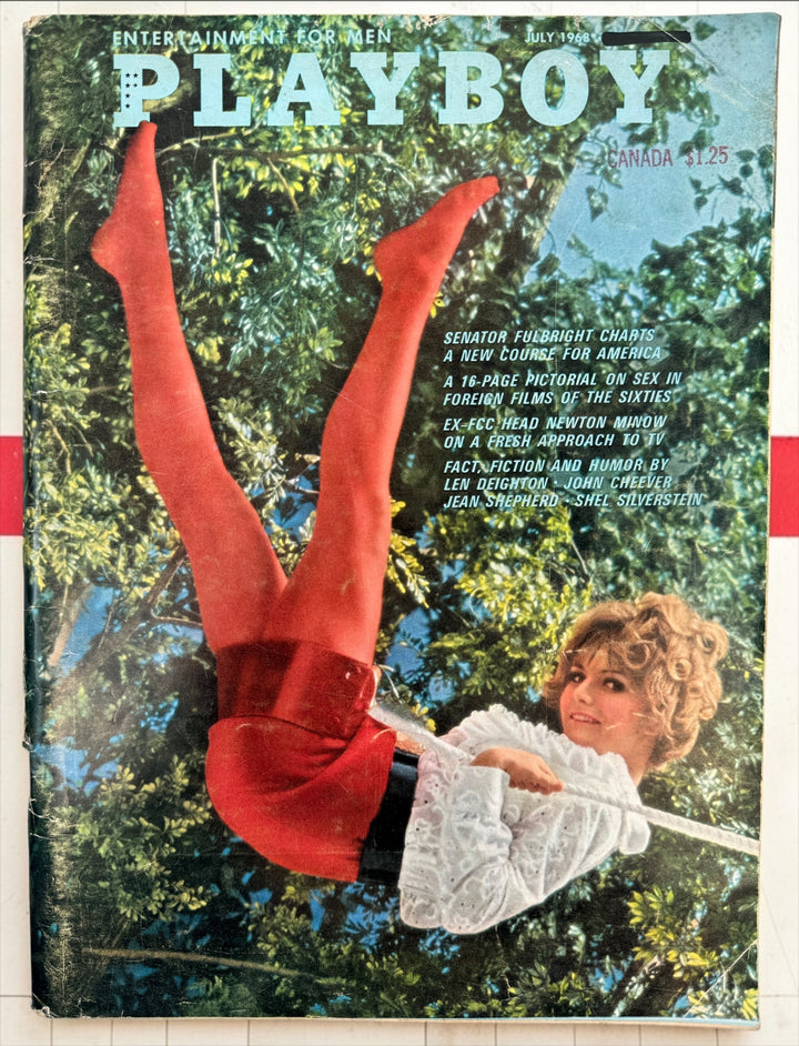 Vintage July 1968 Playboy Magazine featuring Sophia Loren, Paul Newman interview and Playmate Melodye Prentiss. Original Canadian-priced issue.