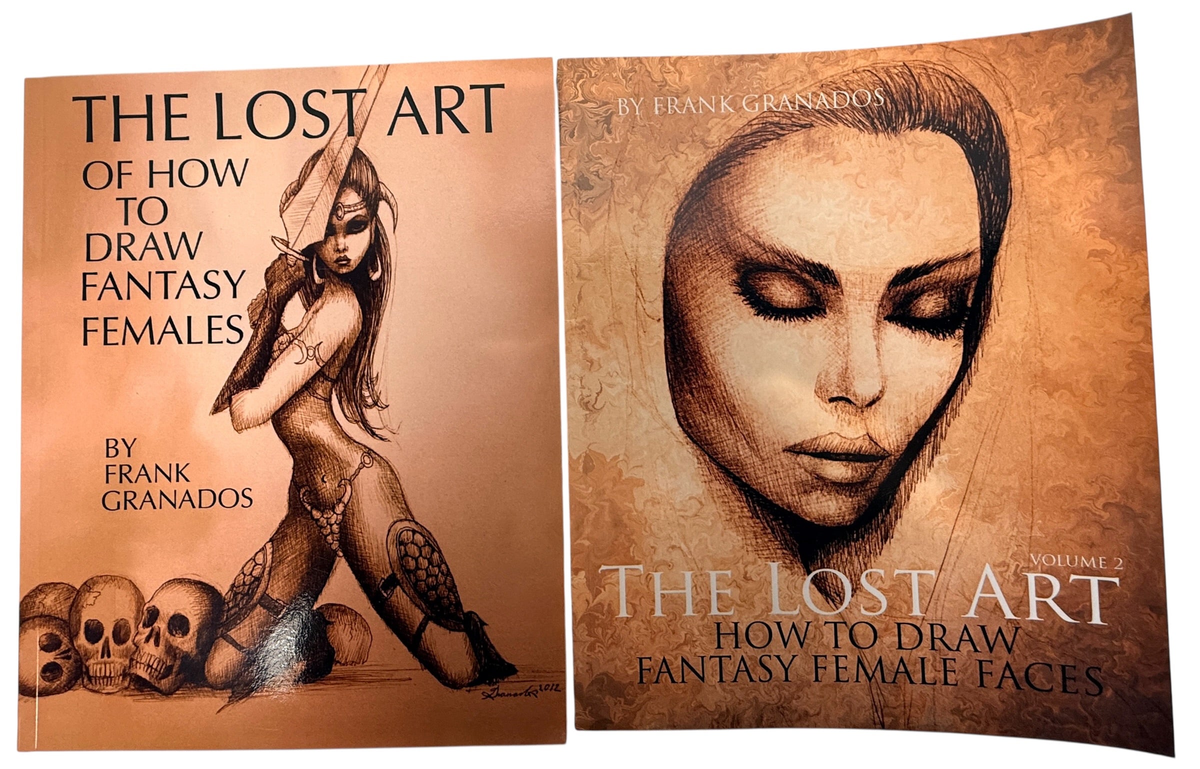 Fantasy art drawing book set by Frank Granados. Female figure and face illustration guides ideal for fantasy artists, illustrators, and collectors.