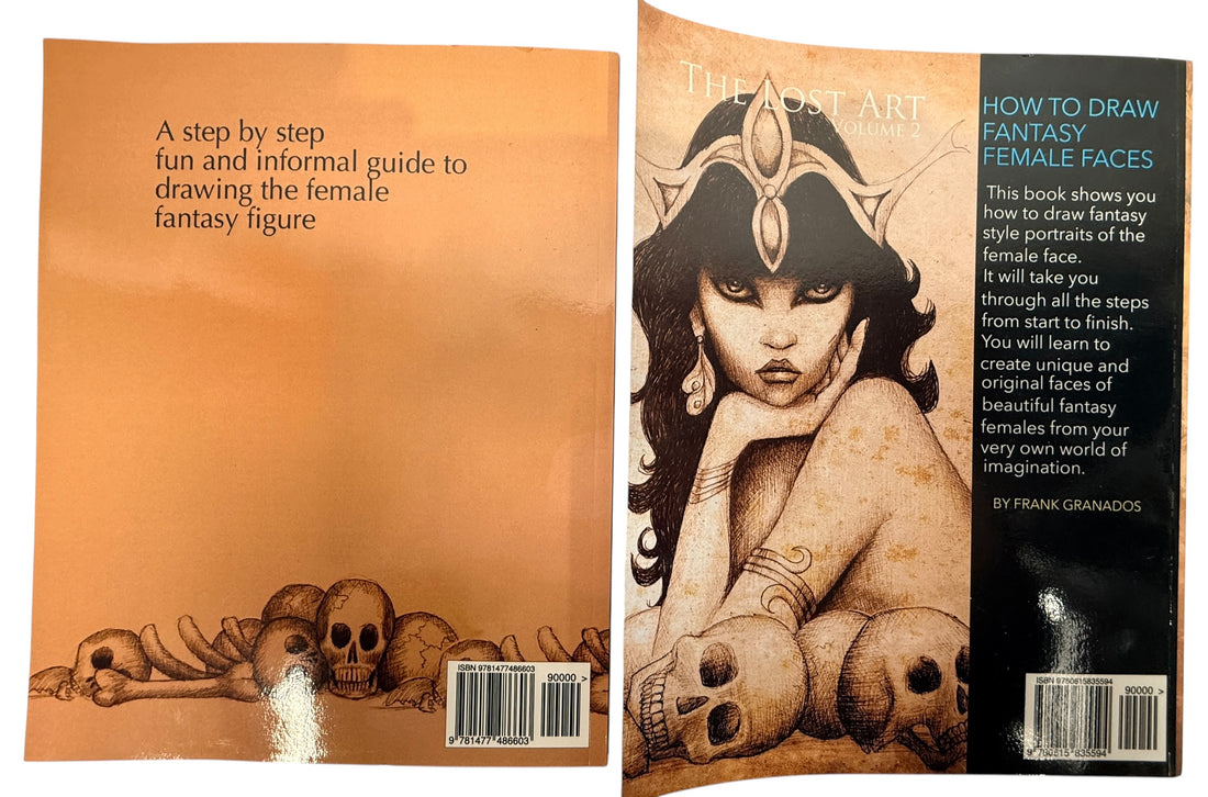 Fantasy art drawing book set by Frank Granados. Female figure and face illustration guides ideal for fantasy artists, illustrators, and collectors.