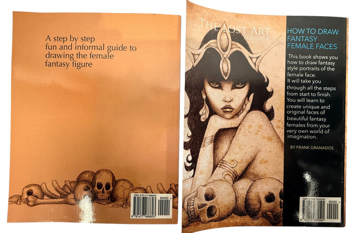 Fantasy art drawing book set by Frank Granados. Female figure and face illustration guides ideal for fantasy artists, illustrators, and collectors.