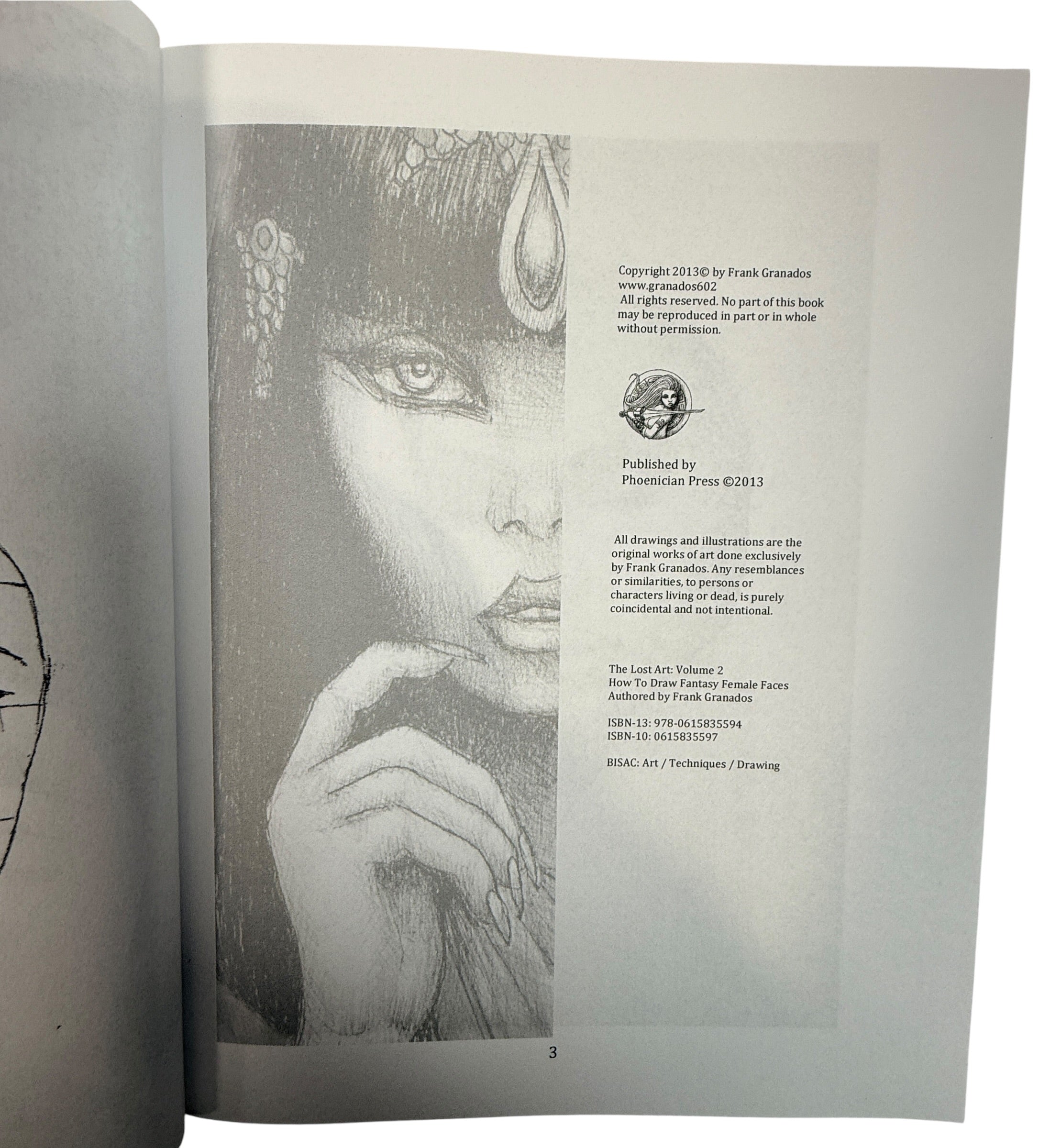 Fantasy art drawing book set by Frank Granados. Female figure and face illustration guides ideal for fantasy artists, illustrators, and collectors.