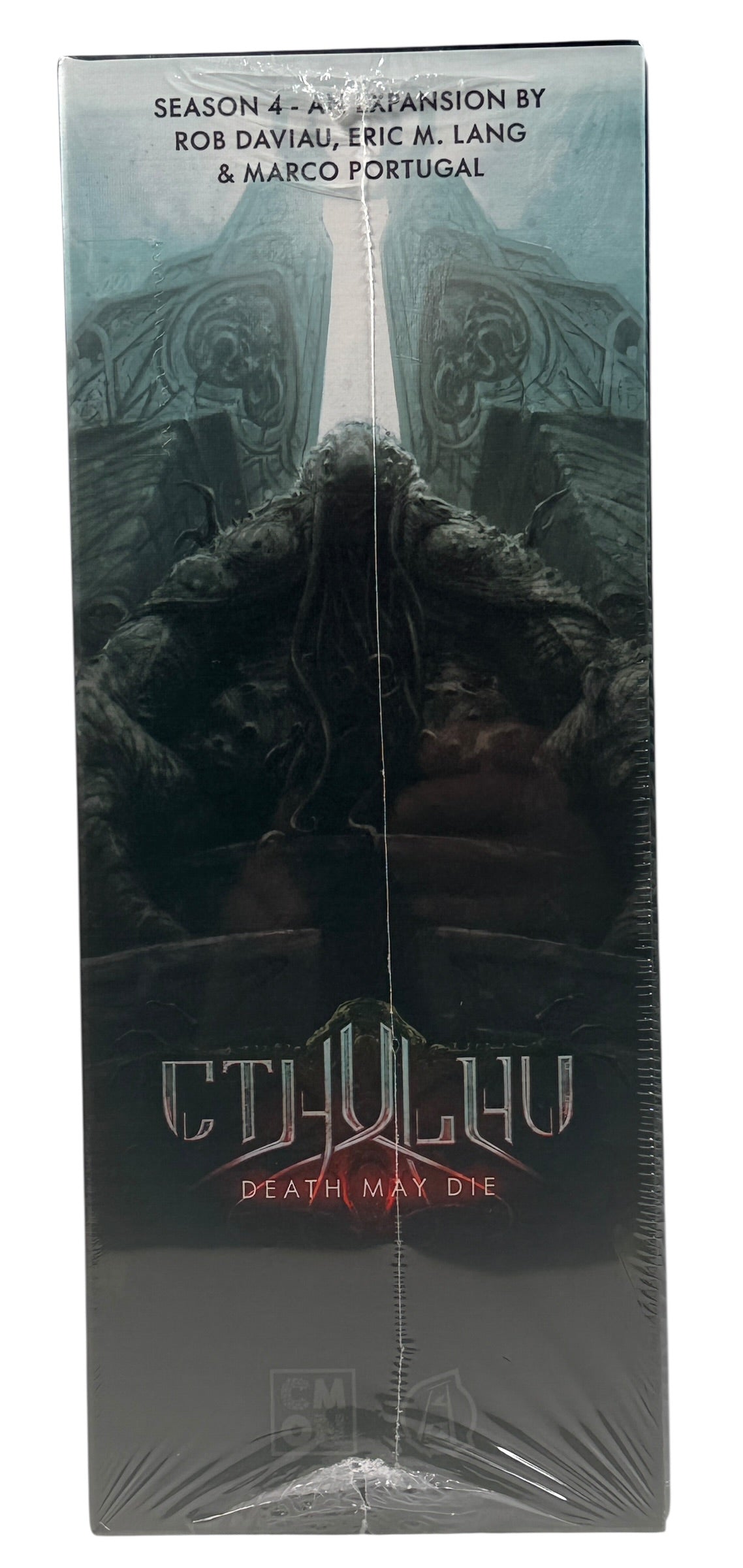 Sealed Cthulhu Death May Die Season 4 expansion by CMON. Horror board game add-on with new investigators, monsters and scenarios. Requires base game.