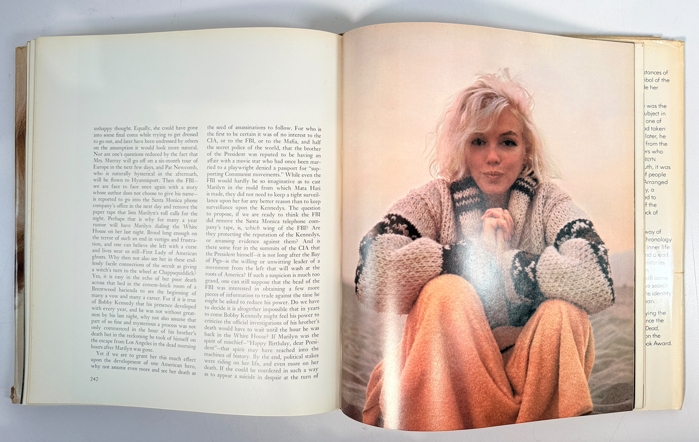 1973 first printing of Norman Mailer’s Marilyn, a large-format Marilyn Monroe hardcover featuring photographs by Avedon, Arnold, Stern, Kirkland and more.