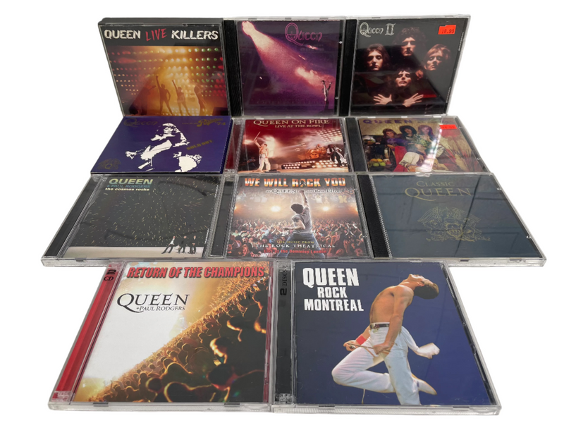 Lot de 10 CD, Queen, incluant , Queen II, Queen at the BBC, Live at the Bowl. Rock Montréal.