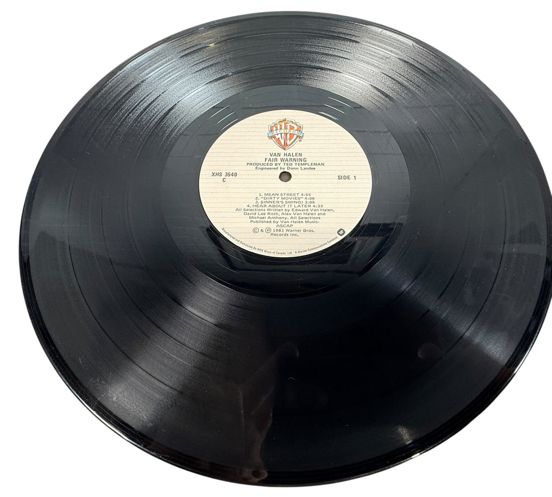 1981 Van Halen, Fair Warning LP, Warner Bros Canadian Pressing., XHS 350.