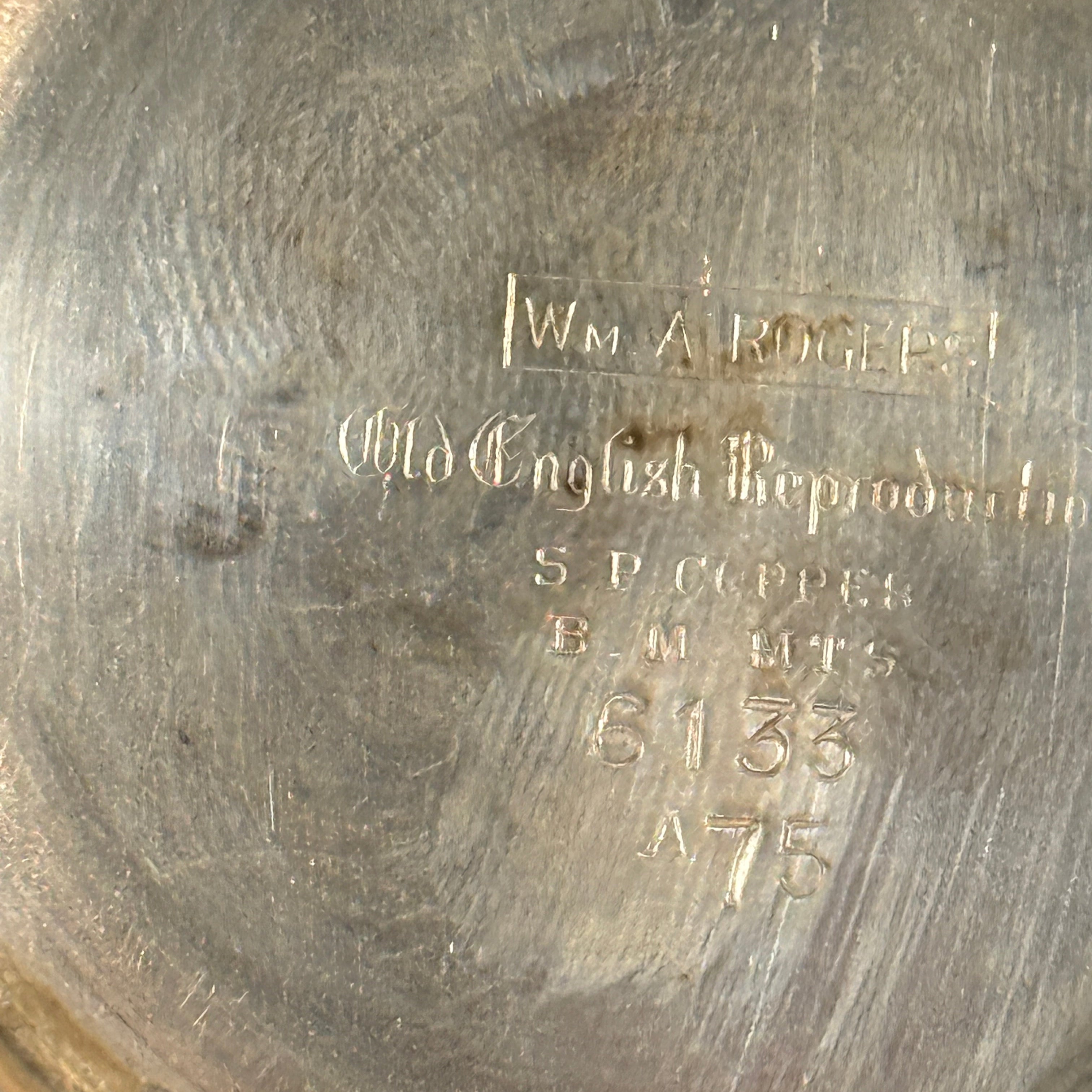 Vintage Wm. A. Rogers Silverplate Teapot – Grape Motif – 6133 – EP on Copper