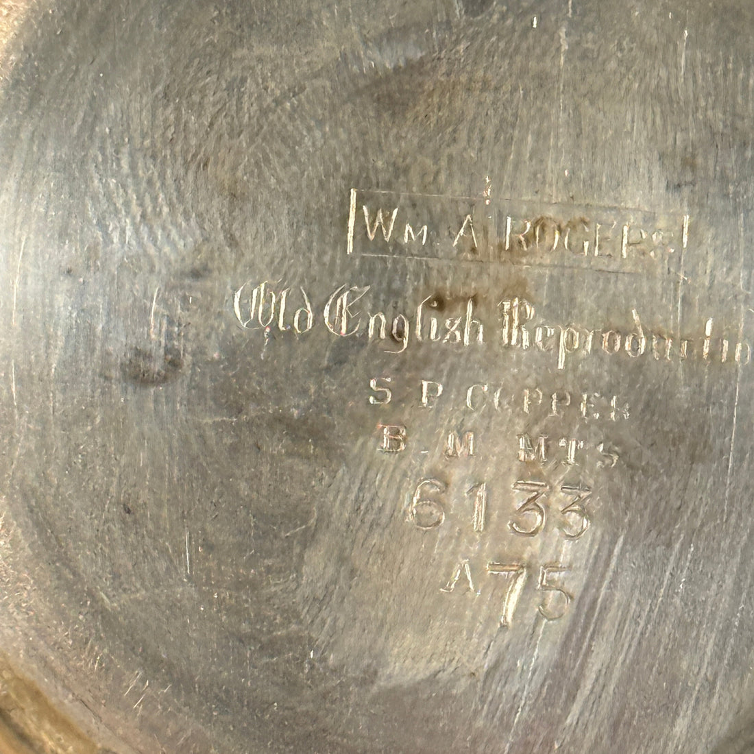 Vintage Wm. A. Rogers Silverplate Teapot – Grape Motif – 6133 – EP on Copper