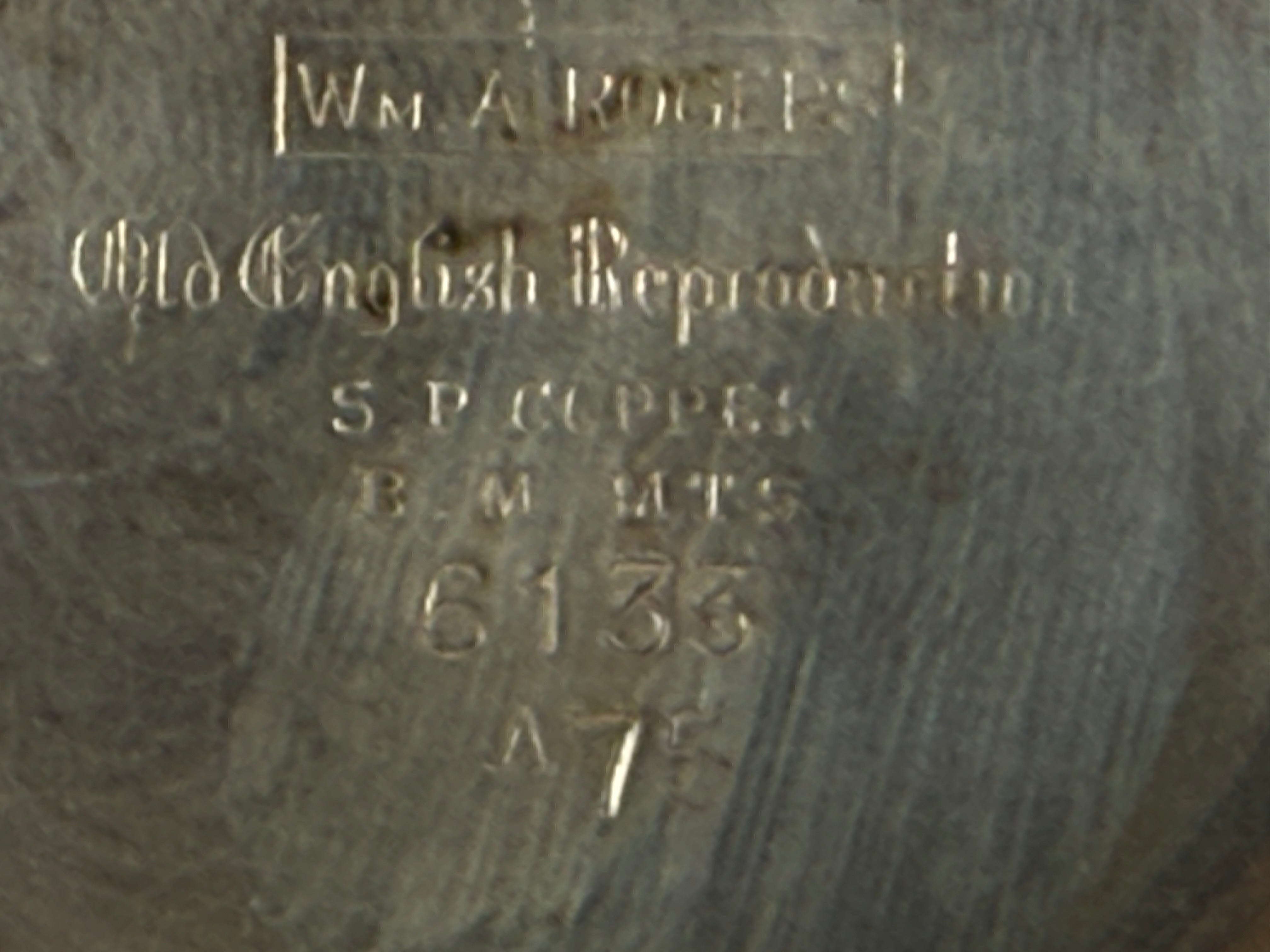 Vintage Wm. A. Rogers Silverplate Teapot – Grape Motif – 6133 – EP on Copper