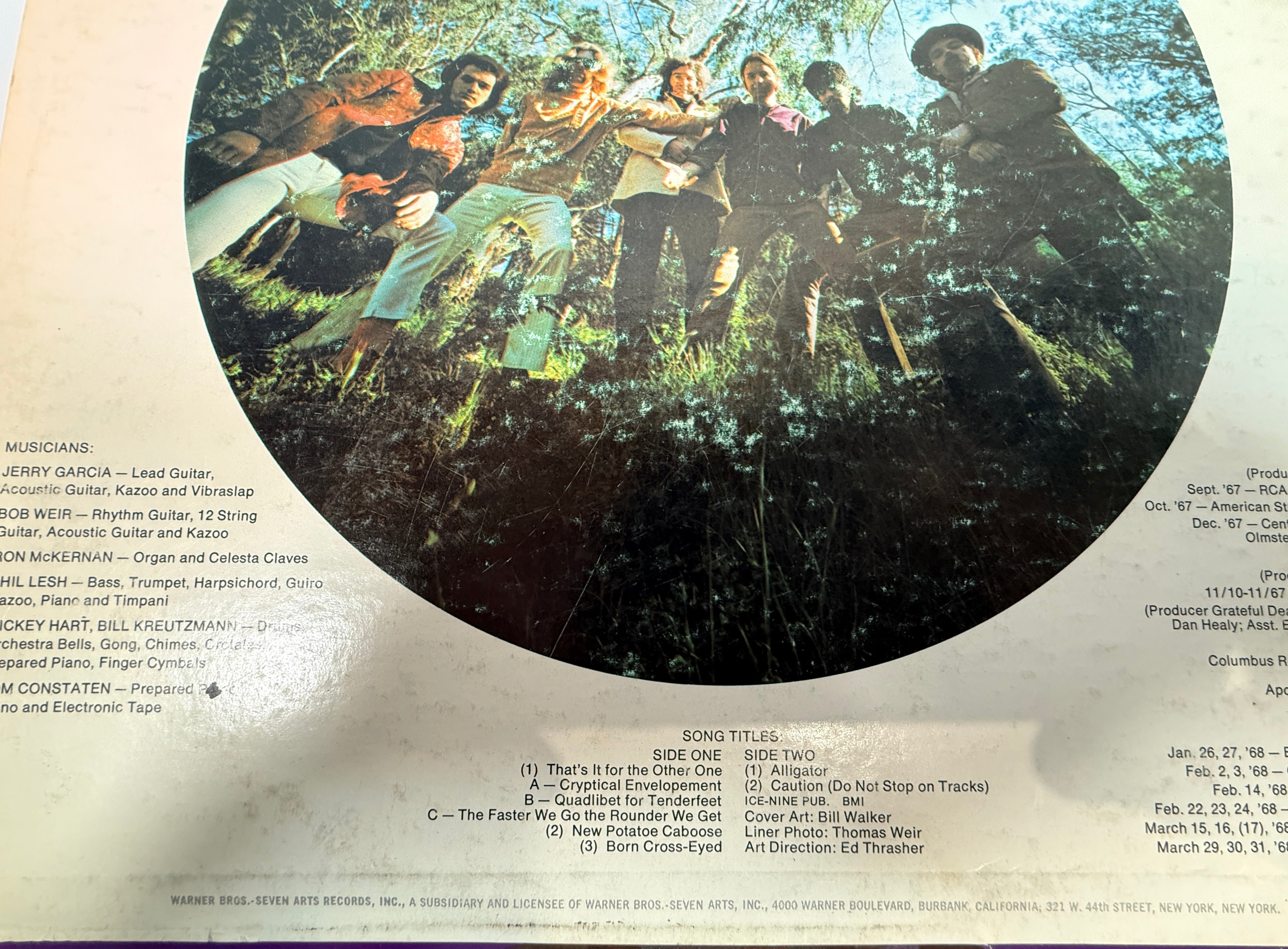 Grateful Dead Anthem Of The Sun vintage vinyl LP Warner pressing psychedelic rock record affordable listener copy classic Dead album USA pressing.