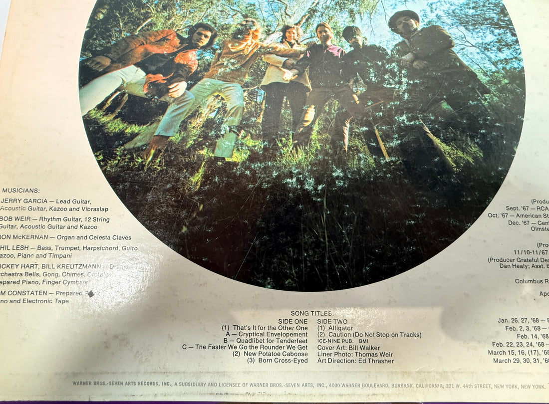 Grateful Dead Anthem Of The Sun vintage vinyl LP Warner pressing psychedelic rock record affordable listener copy classic Dead album USA pressing.