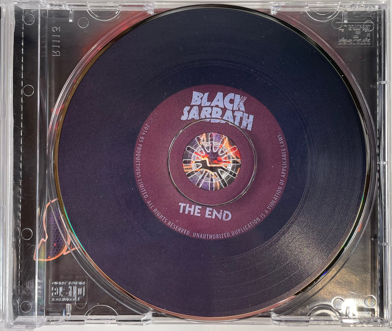 Black Sabbath - The End - Tour CD Édition Concert Limitée.