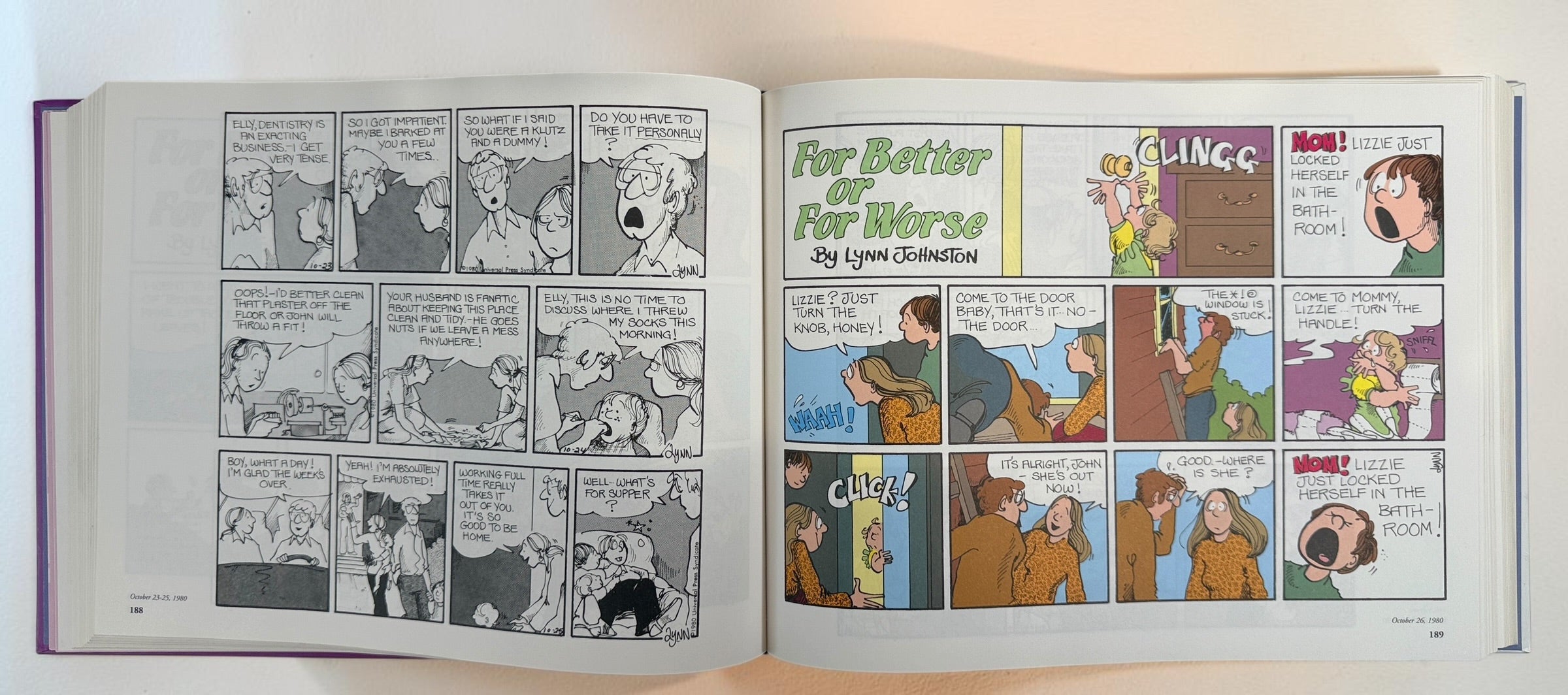 Lynn Johnston For Better or For Worse Complete Library Vol. 1 hardcover, collecting the classic 1979–1982 Patterson family comic strips.