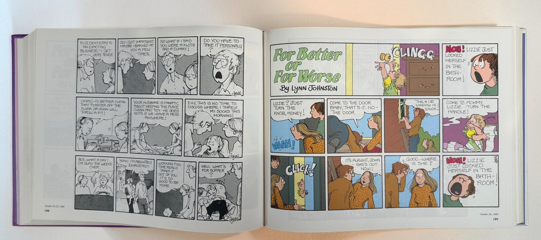 Lynn Johnston For Better or For Worse Complete Library Vol. 1 hardcover, collecting the classic 1979–1982 Patterson family comic strips.