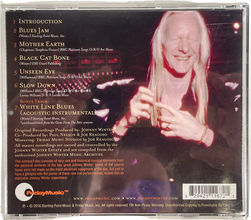 Johnny Winter, Live Bootleg Series Volume 12, édition remasterisée