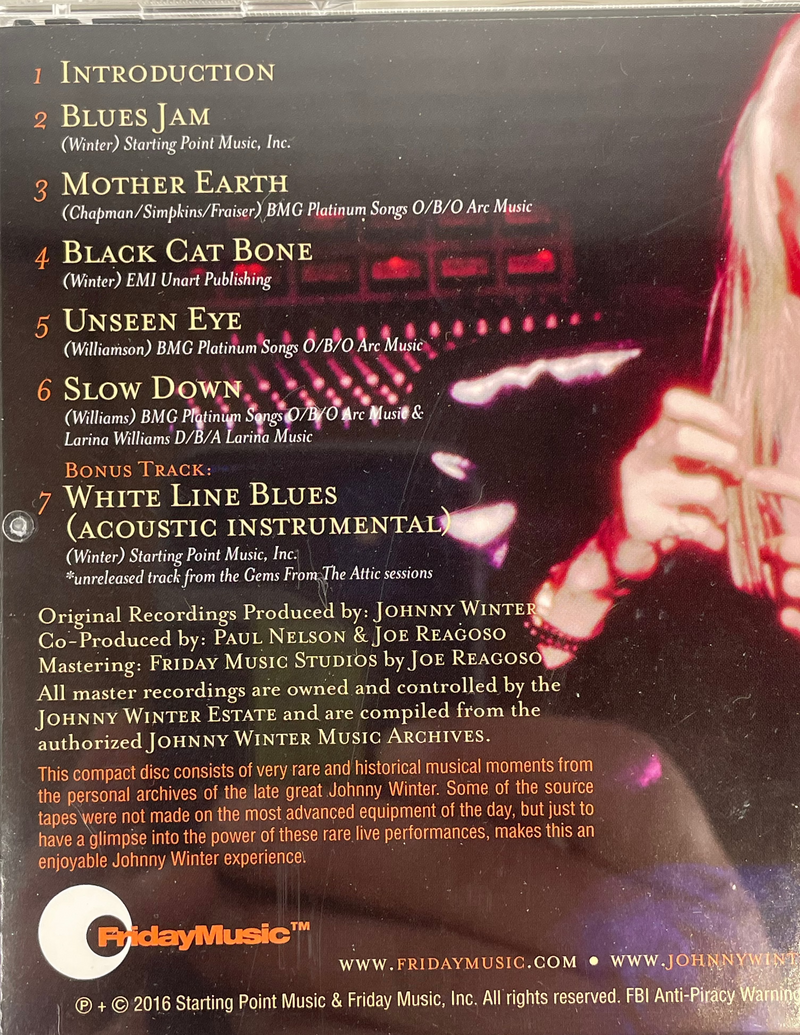 Johnny Winter, Live Bootleg Series Volume 12, édition remasterisée