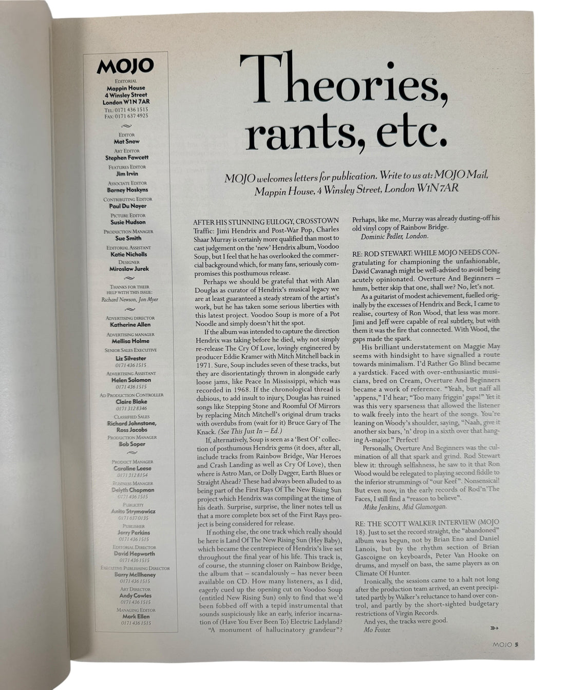 Vintage MOJO Magazine July 1995 Pink Floyd issue. Classic UK music mag featuring Portishead, Dusty Springfield, Tim Buckley and 90s editorial content.