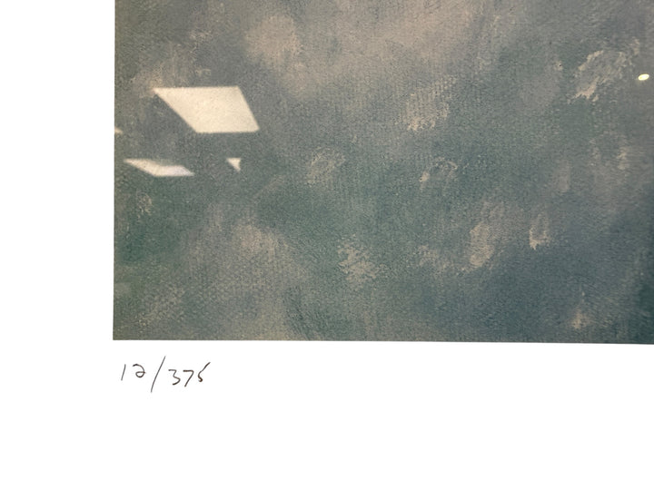 Vintage signed limited edition print La Visite, framed decorative winter art featuring Arctic portrait style imagery, ready to hang collectible wall décor.