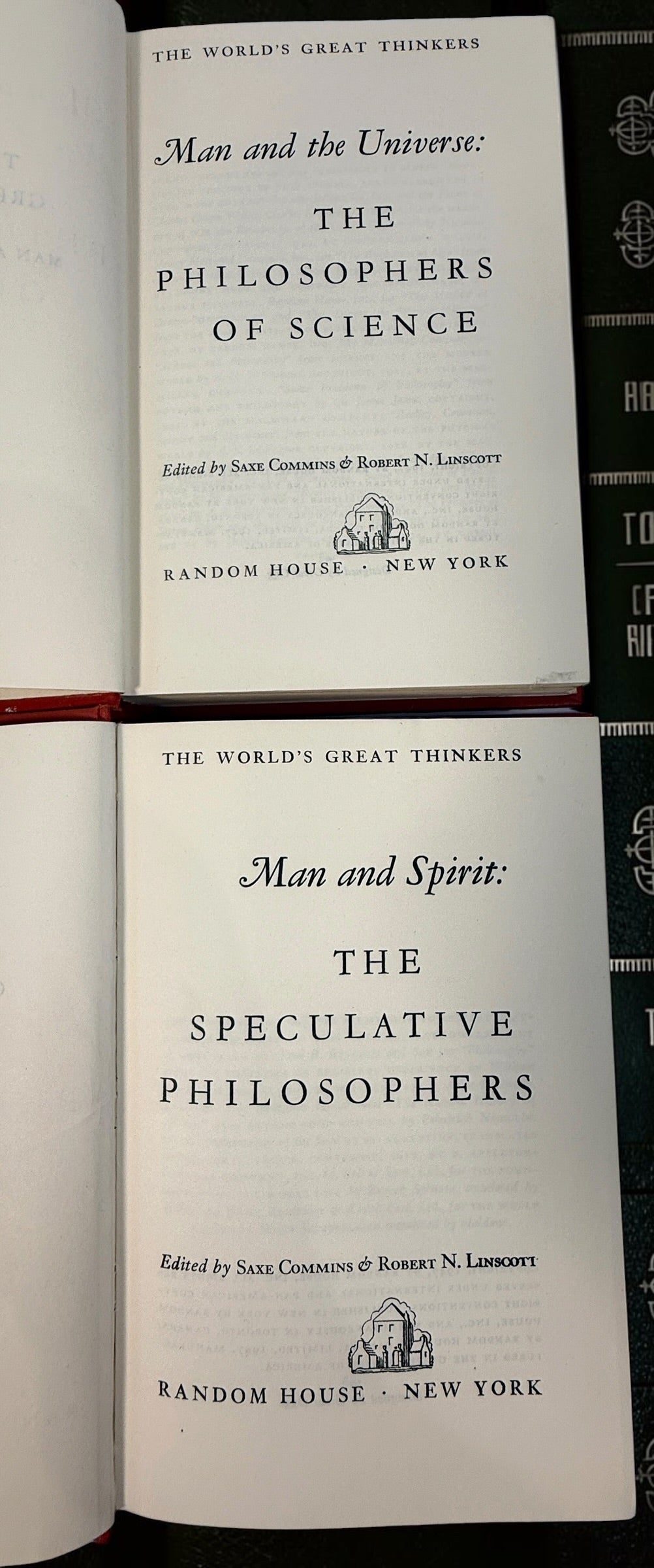 Complete 1947 World’s Great Thinkers 4-volume Random House hardcover set featuring social, political, speculative and science philosophers.