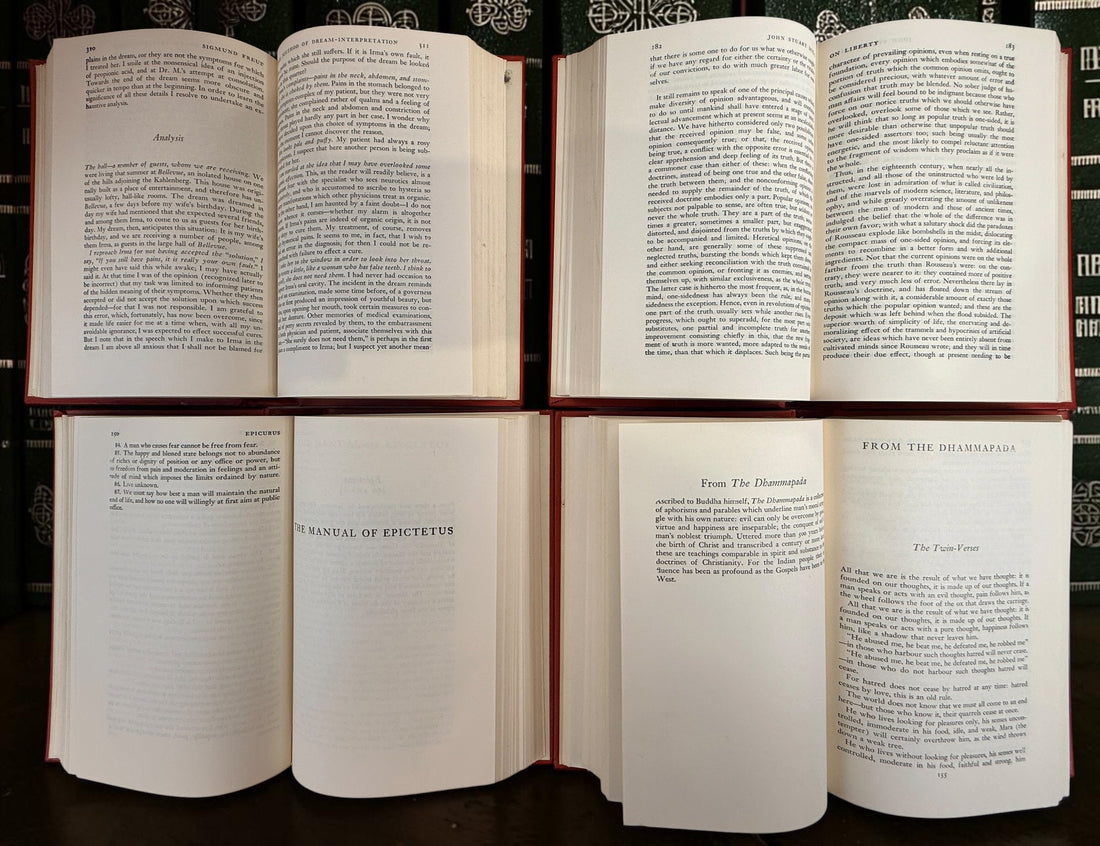 Complete 1947 World’s Great Thinkers 4-volume Random House hardcover set featuring social, political, speculative and science philosophers.