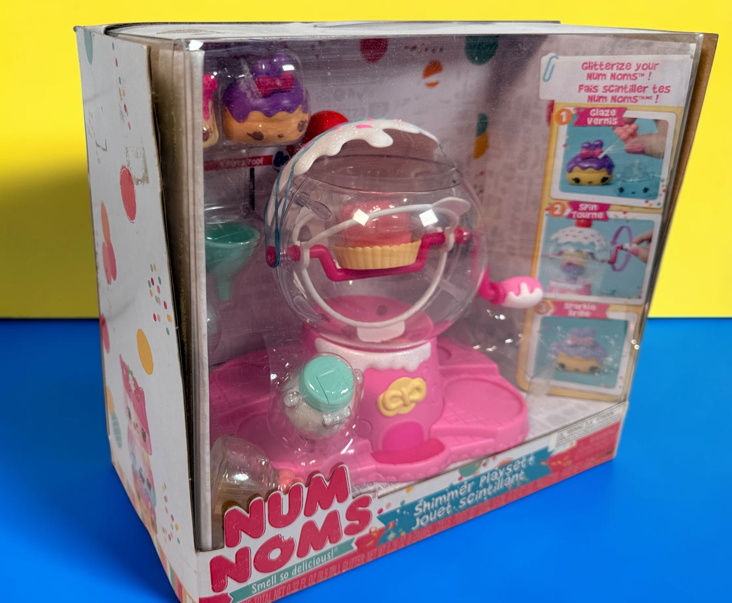 2018 MGA Num Noms Shimmer Playset 552024, new in original packaging with two Num Noms and accessories. Discontinued collectible activity toy.