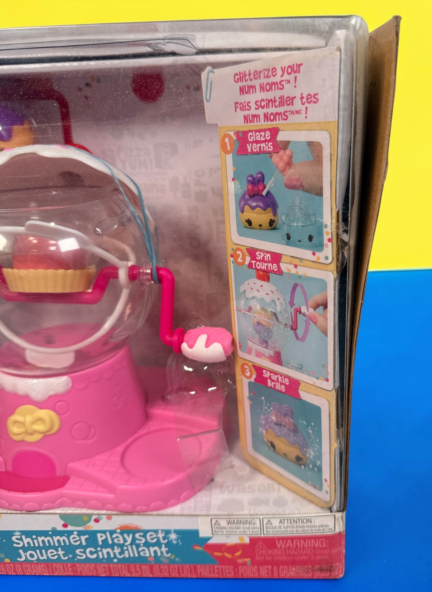 2018 MGA Num Noms Shimmer Playset 552024, new in original packaging with two Num Noms and accessories. Discontinued collectible activity toy.