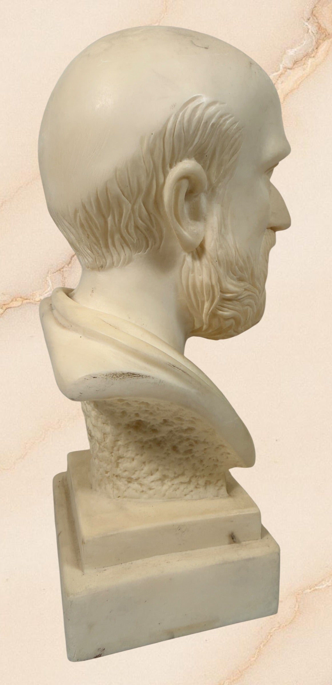 Hippocrates bust sculpture Greek medical statue classic doctor gift academic decor vintage style philosopher bust display piece resin classical figure.