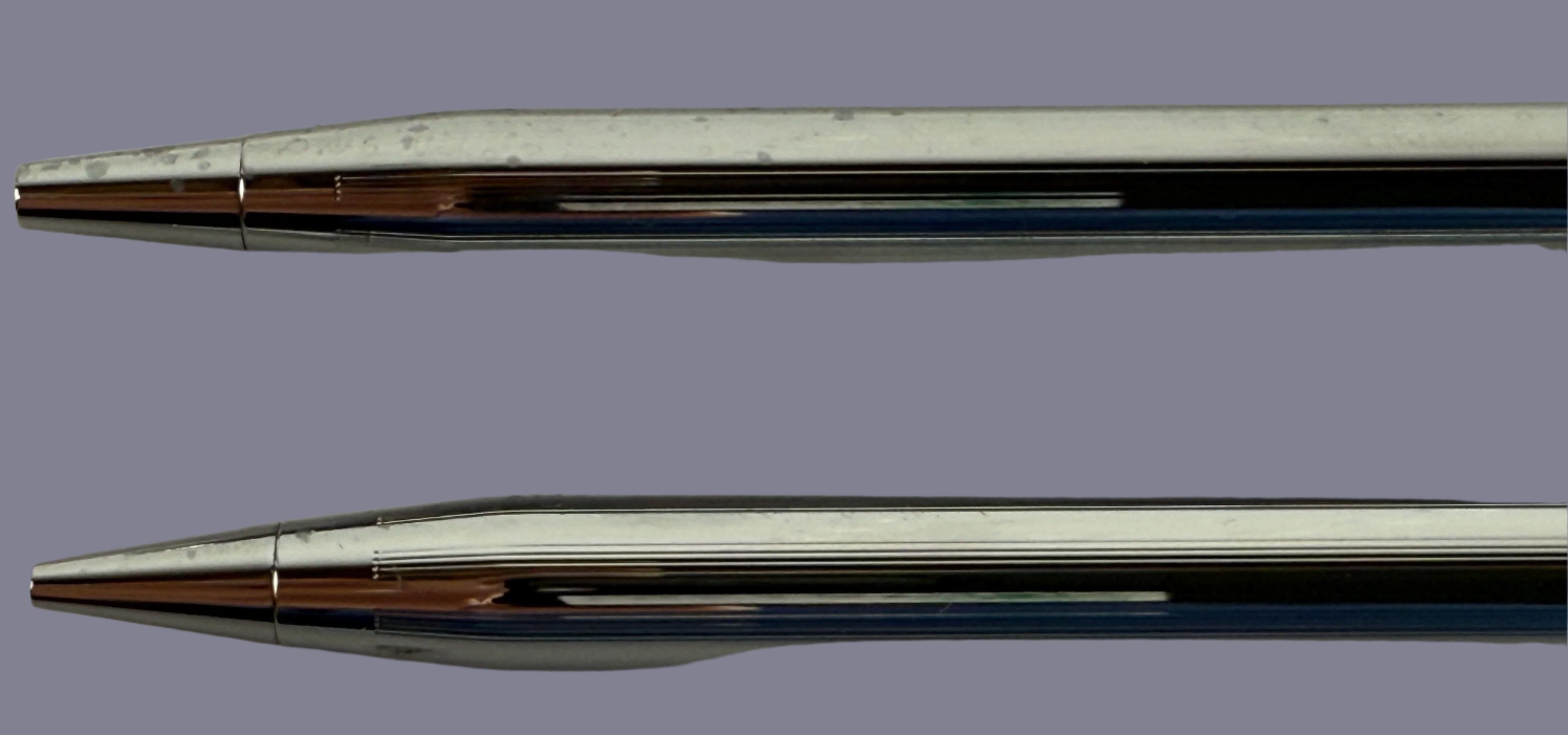 Vintage Cross Chrome 3501 Ballpoint Pen & Pencil Set – Classic USA-Made Writing Duo in Box