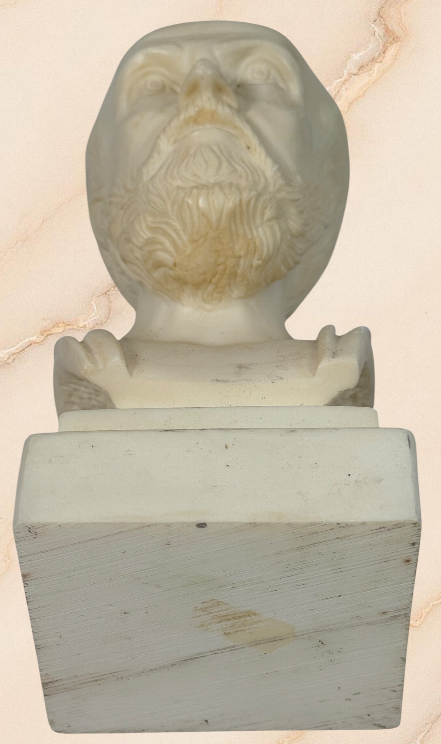 Classical Hippocrates Bust Sculpture, Greek Philosopher Repro.