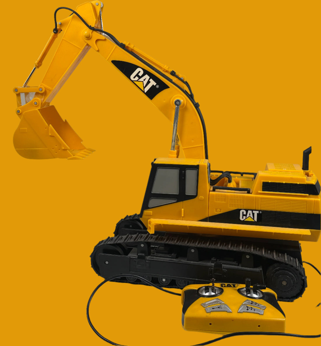 Excavatrice télécommandée CAT – Entièrement fonctionnelle – Contrôleur filaire – Testée – Action de ramassage réaliste