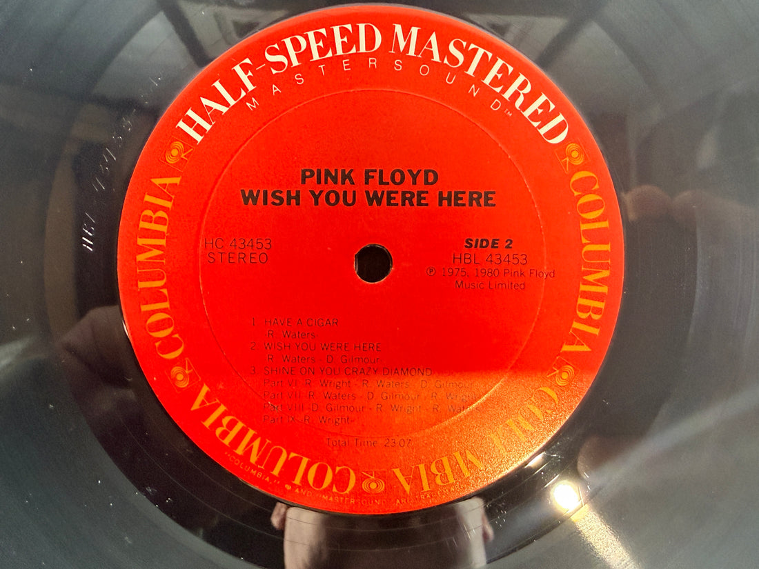 Pink Floyd Wish You Were Here half speed mastered vinyl LP audiophile Columbia Mastersound pressing VG condition collectible classic rock record vintage pressing.