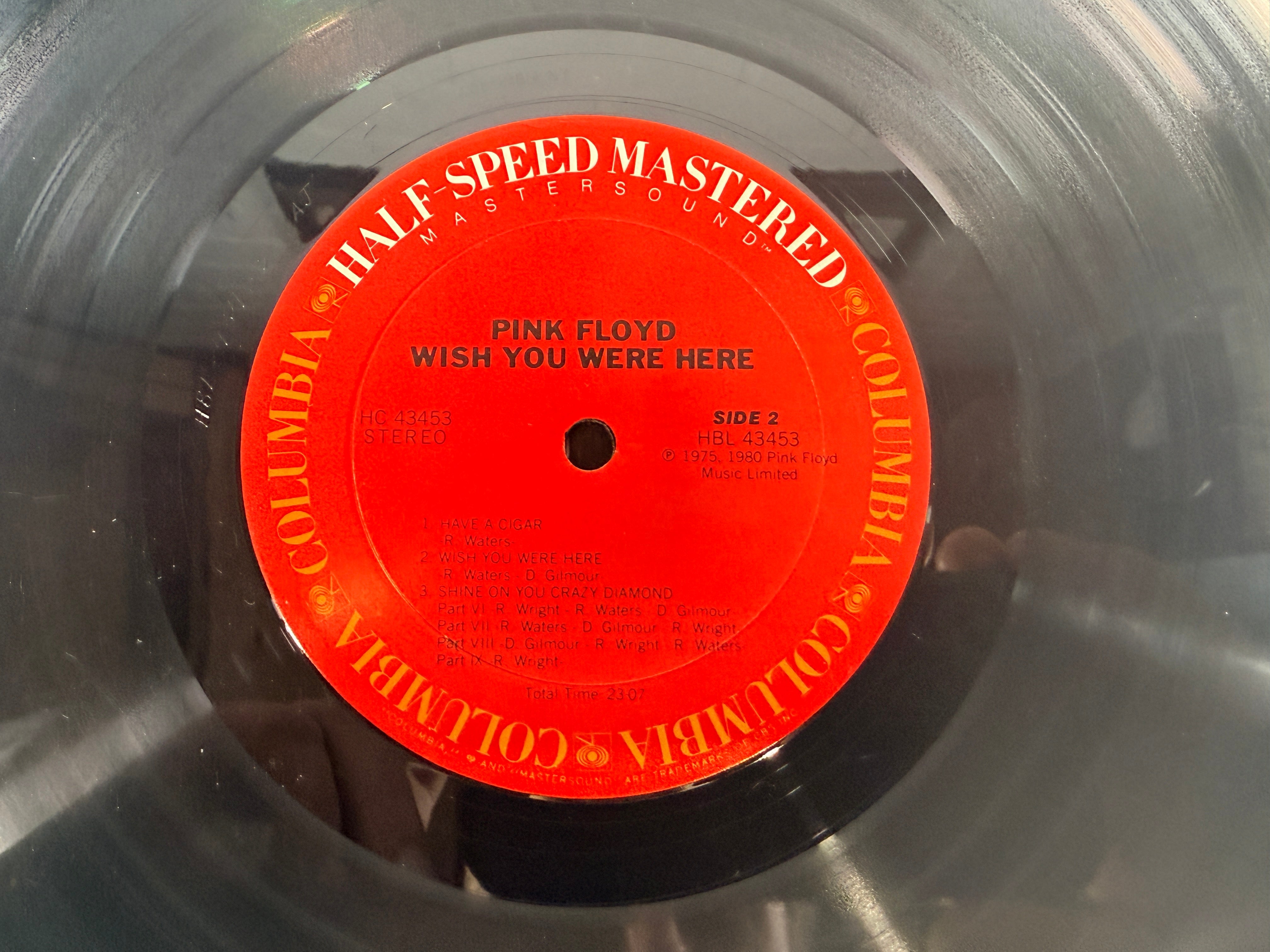 Pink Floyd Wish You Were Here half speed mastered vinyl LP audiophile Columbia Mastersound pressing VG condition collectible classic rock record vintage pressing.