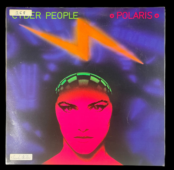 Original 1984 Cyber People Polaris Italian Italo disco 12in single. Vintage Memory Records club mix vinyl with sleeve. Collectible Euro synth disco classic.