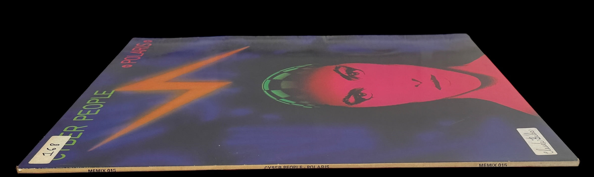 Original 1984 Cyber People Polaris Italian Italo disco 12in single. Vintage Memory Records club mix vinyl with sleeve. Collectible Euro synth disco classic.