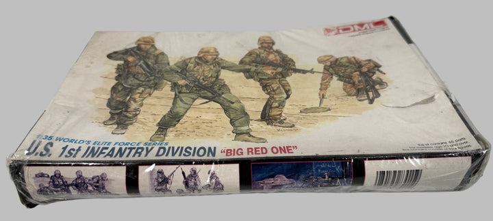 Model kit box for U.S. 1st Infantry Division 'Big Red One' on a white background