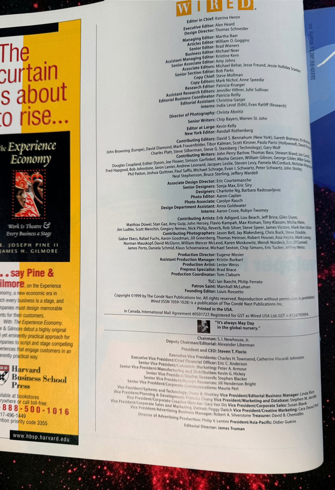1999 WIRED Magazine featuring George Lucas and Star Wars Episode I, with Phantom Menace and ILM features plus a vintage Apple Think Different ad.
