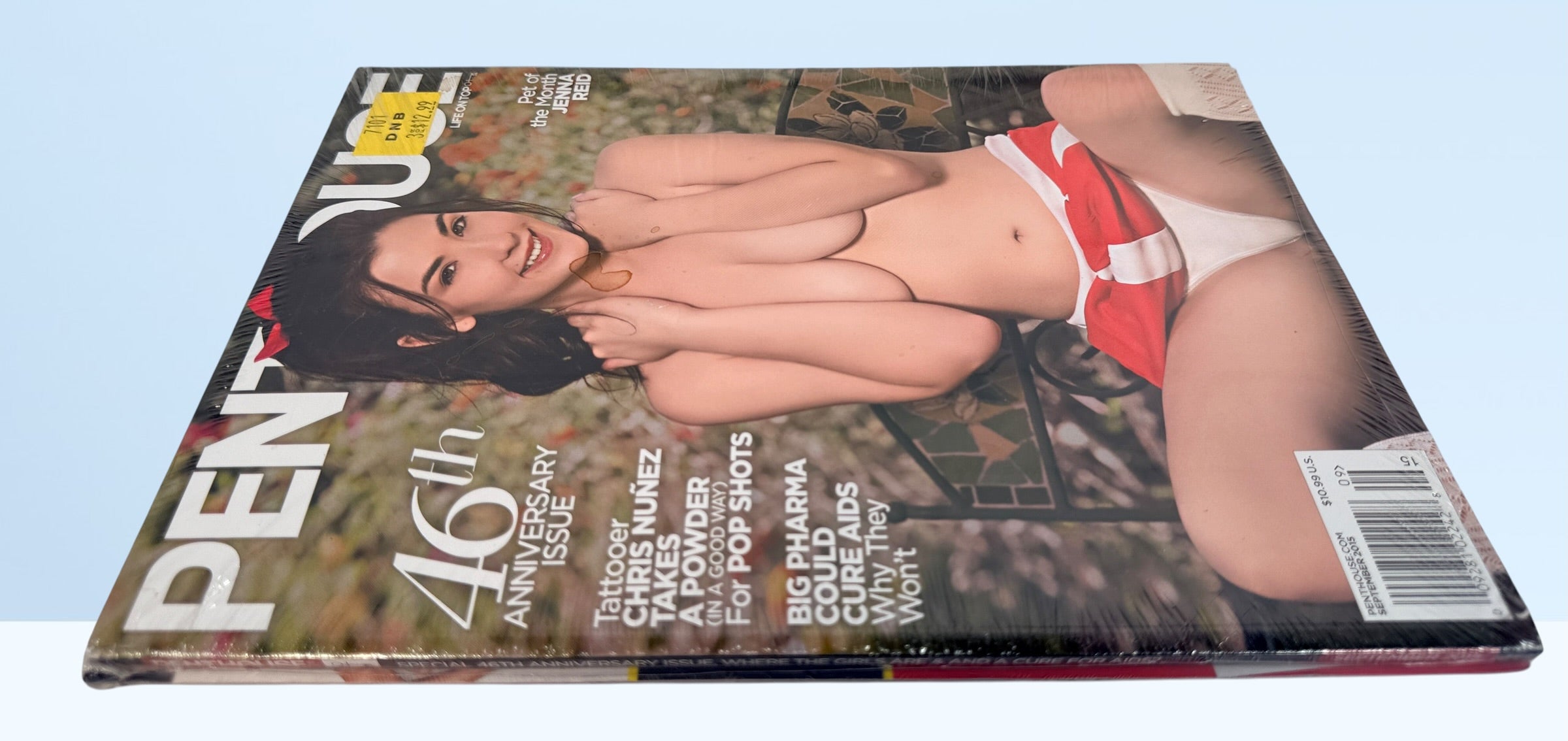 Sealed Penthouse September 2015 46th Anniversary issue featuring Jenna Reid, sold in its original retail two-magazine package.