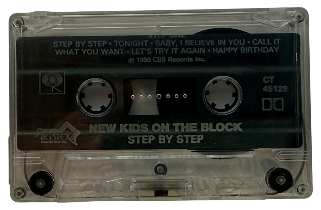 Lot de cassettes vintage des New Kids On The Block, premier album de 1986, Step By Step.