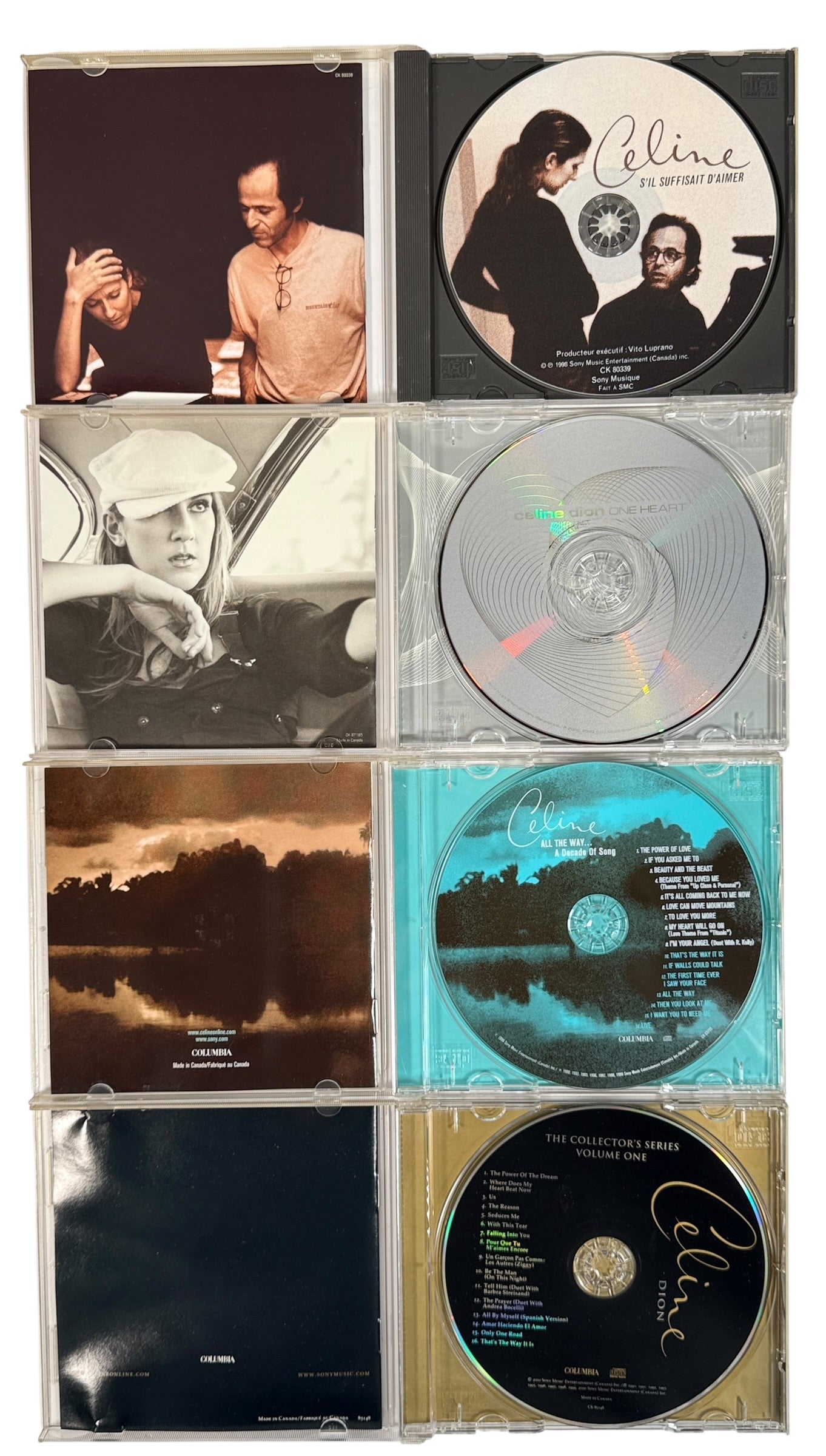 Celine Dion CDs, Lot of 4 , One Heart All The Way Hits. – Éco