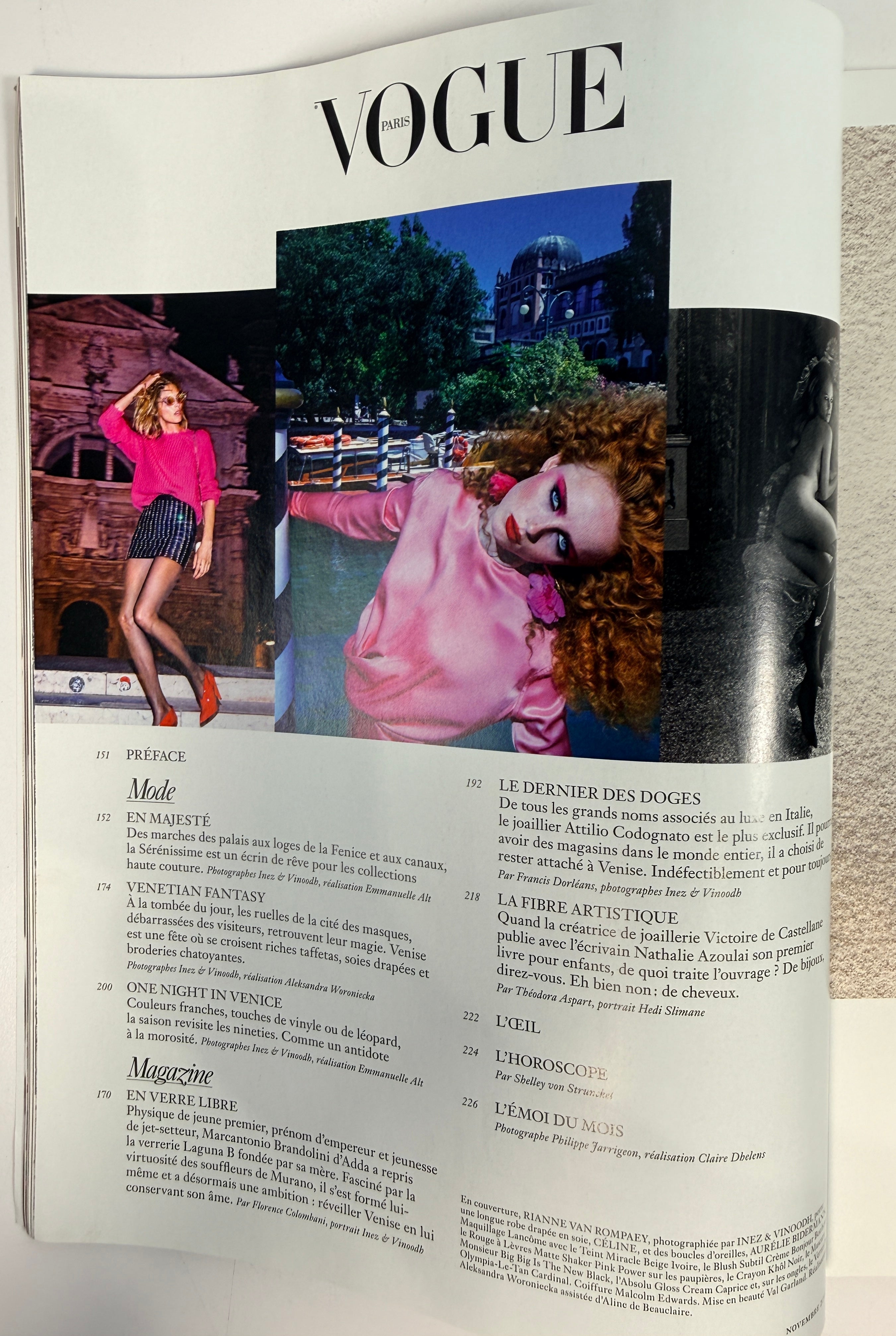 Vogue Paris n° 982, novembre 2017 – Rianne Van Rompaey