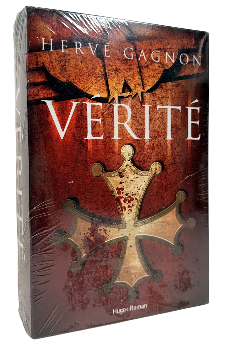 Sealed Hervé Gagnon La Vérité hardcover box set. French historical thriller novels in slipcase, excellent condition collectible Québec fiction edition.