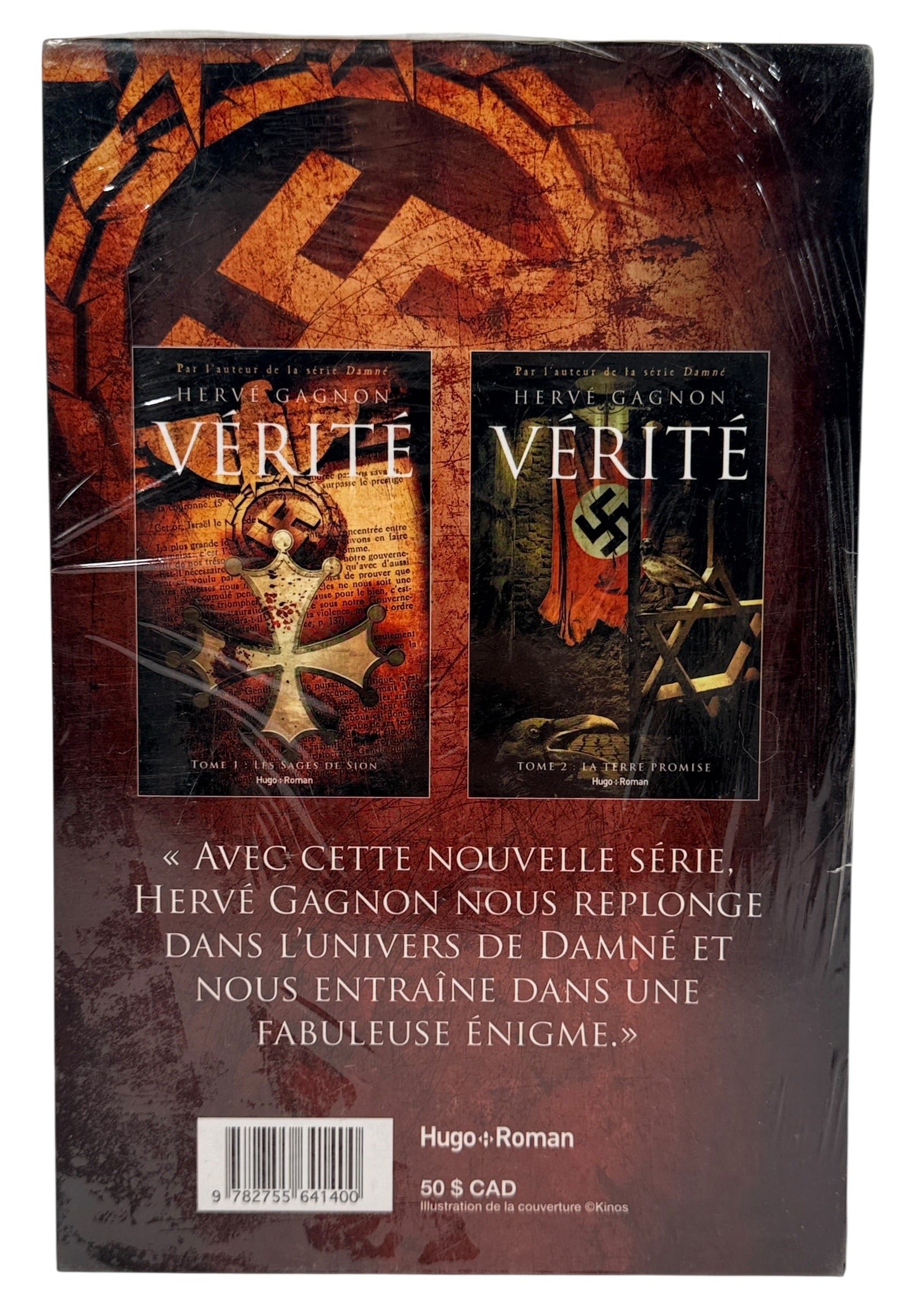 Sealed Hervé Gagnon La Vérité hardcover box set. French historical thriller novels in slipcase, excellent condition collectible Québec fiction edition.