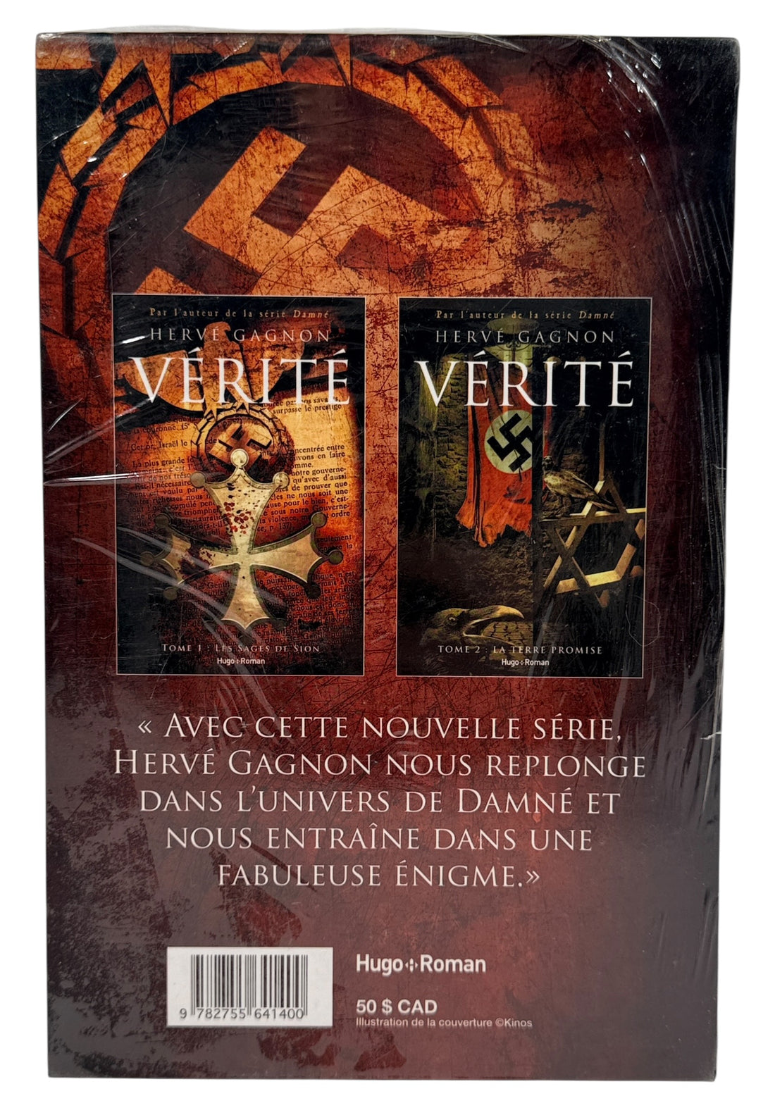 Sealed Hervé Gagnon La Vérité hardcover box set. French historical thriller novels in slipcase, excellent condition collectible Québec fiction edition.