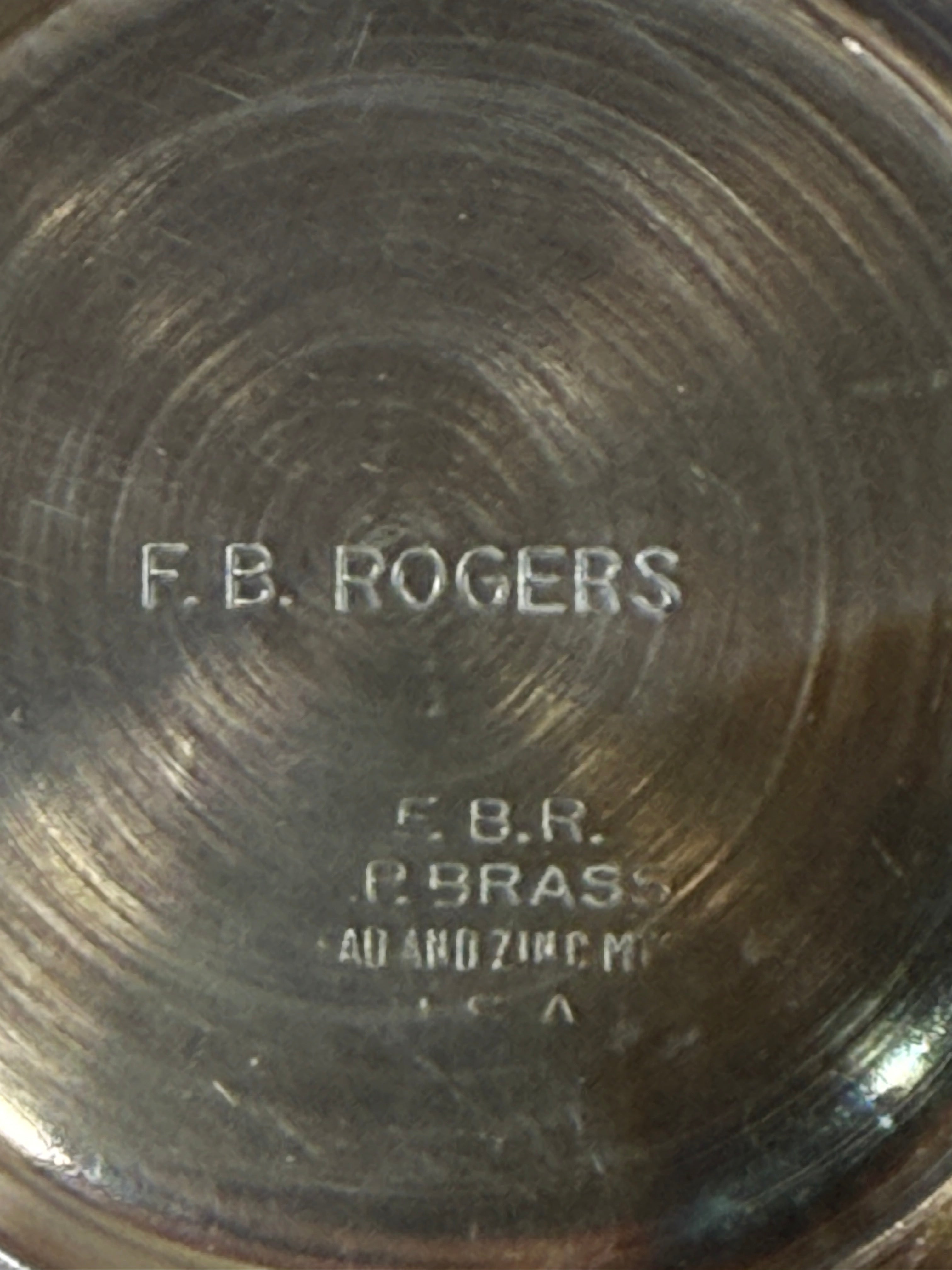 F.B. Rogers Silverplate Glass Coffee Carafe w/ Warming Stand USA