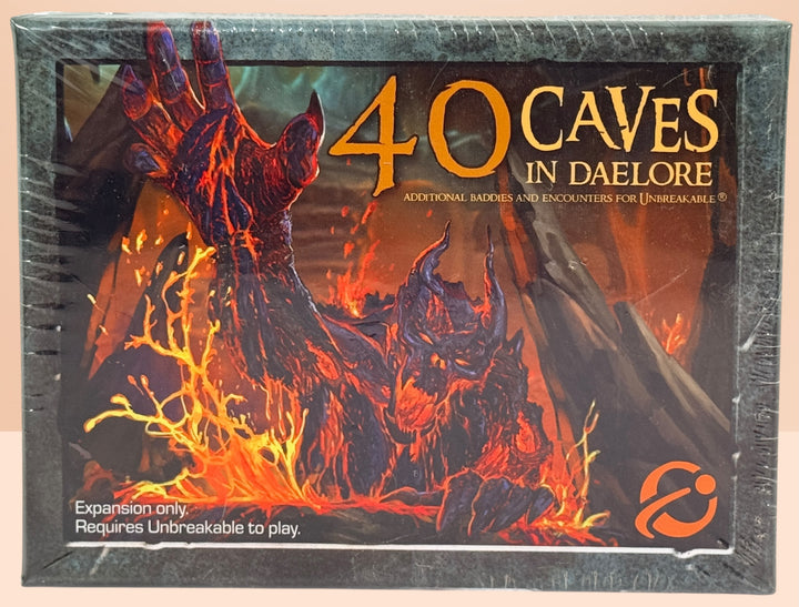 Too Many Bones 40 Caves in Daelore expansion sealed board game add-on for Unbreakable series premium Chip Theory Games collectible strategy gaming item.